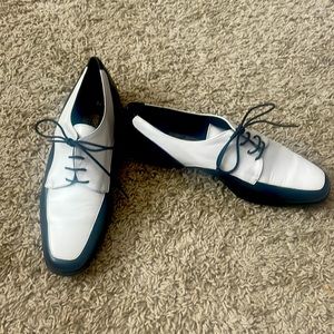 Black and white lace up sz 6 flats. Only worn once indoors.